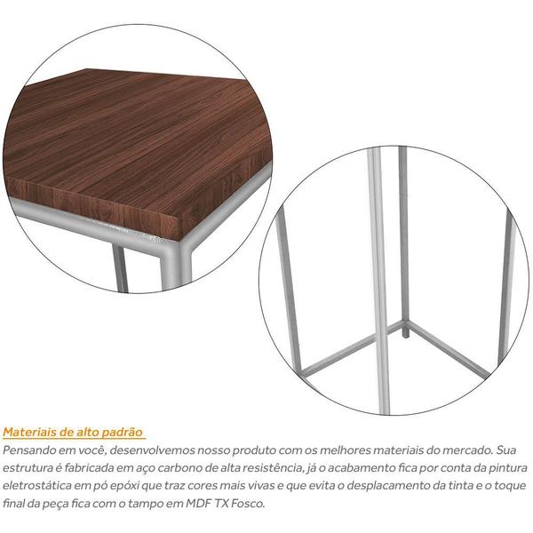 Imagem de Conjunto De Mesa De Canto Lateral Para Sala Genebra Prata