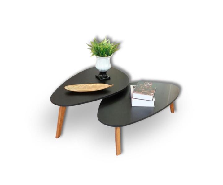 Imagem de Conjunto de Mesa de Centro Orgânica Black Paris