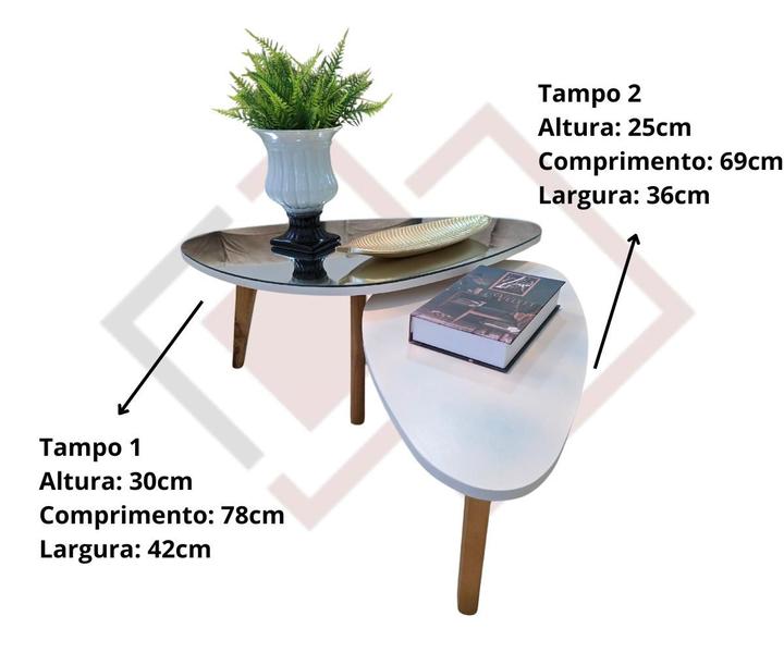 Imagem de Conjunto de Mesa de Centro Paris Mirror Off White