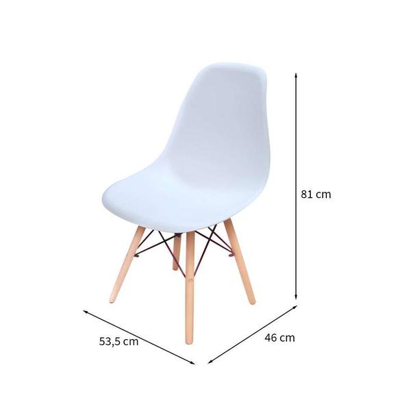 Imagem de Conjunto de Mesa de Jantar com 2 Cadeiras Eames Branco