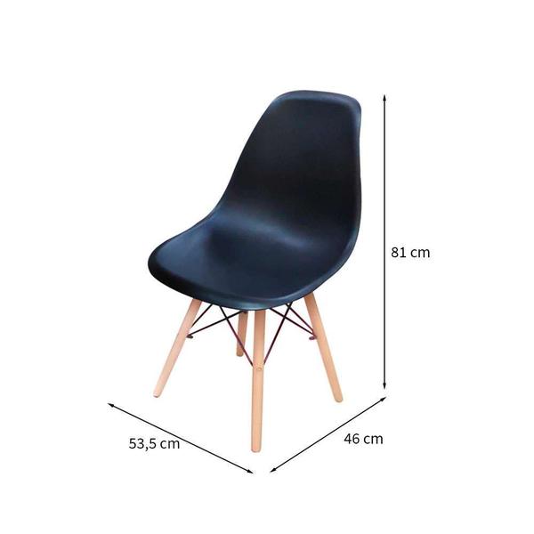 Imagem de Conjunto de Mesa de Jantar com 2 Cadeiras Eames Preto