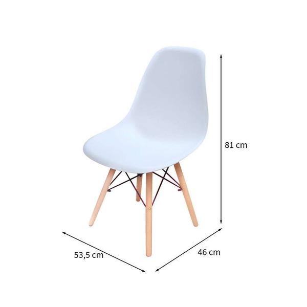 Imagem de Conjunto de Mesa de Jantar com 4 Cadeiras Eames Branco