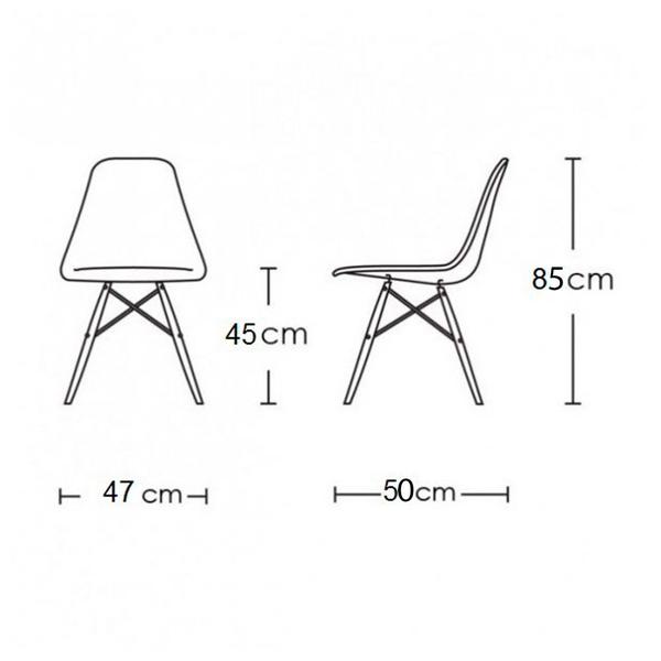 Imagem de Conjunto de Mesa de Jantar Eames Eiffel Quadrada 90cm Tampo de Vidro com 4 Cadeiras Pretas