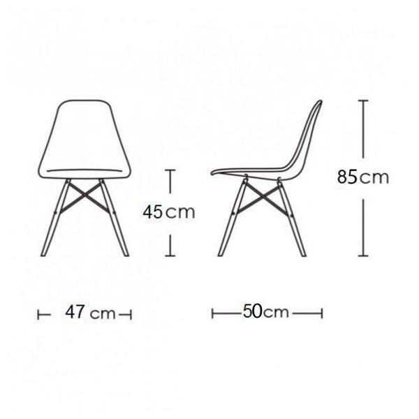 Imagem de Conjunto De Mesa De Jantar Eames Eiffel Redonda 90cm Tampo De Madeira Preto Com 4 Cadeiras Pretas PR