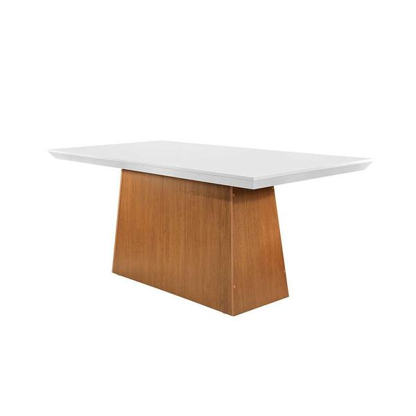 Imagem de Conjunto de Mesa de Jantar Luna com 6 Cadeiras Estofadas Grécia I Animalle Off White e Chocolate