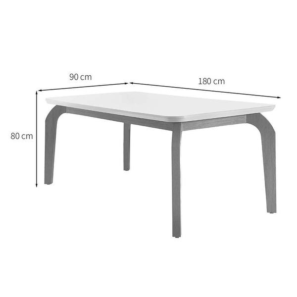 Imagem de Conjunto de Mesa de Jantar Retangular com Tampo de Vidro Turquesa e 6 Cadeiras Luanda Veludo Grafite e Imbuia