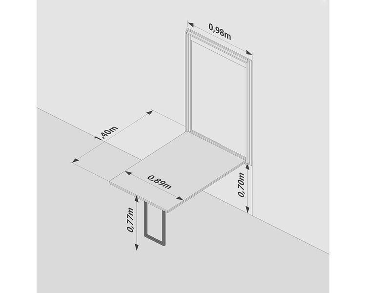 Imagem de Conjunto de Mesa Dobrável Retrátil 1,40 Preto/Noronha Inox + 4 Cadeiras Eiffel - Vermelha