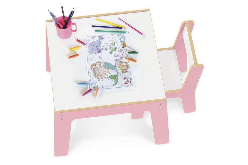 Imagem de Conjunto De Mesa E Cadeira Infantil Rosa 990 Junges