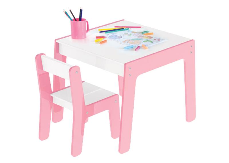 Imagem de Conjunto de Mesa e Cadeira Infantil Rosa 990 - Junges