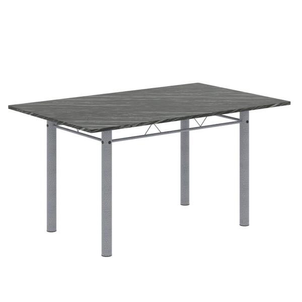 Imagem de Conjunto de Mesa Retangular 140x75cm Tampo Ardósia Indiano 6 Cadeiras Lavínea