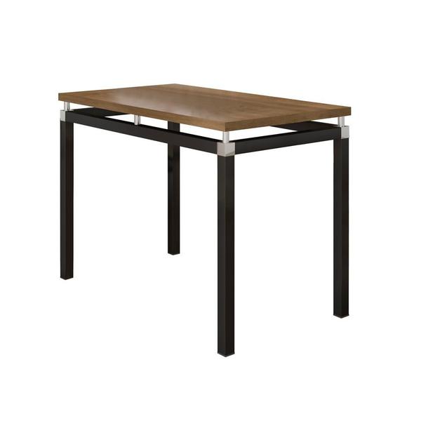 Imagem de Conjunto de Mesa Retangular com Tampo de MDP Marrom Copenhague e 4 Cadeiras Monterrey Revestimento Sintético Marrom e Preto