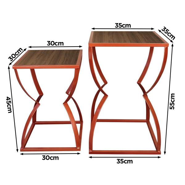 Imagem de Conjunto de Mesas de Canto Mesa Lateral Decoração Belt