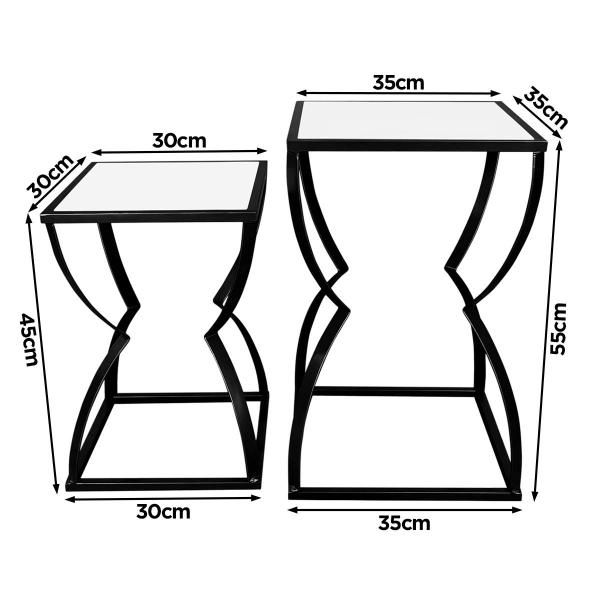 Imagem de Conjunto de Mesas de Canto Mesa Lateral Decoração Belt