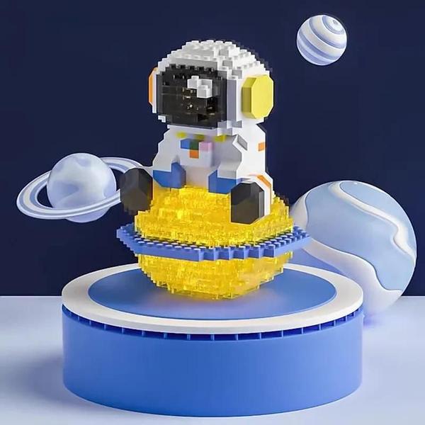 Imagem de Conjunto de Micro Blocos de Astronauta - Brilhante, para Construção DIY