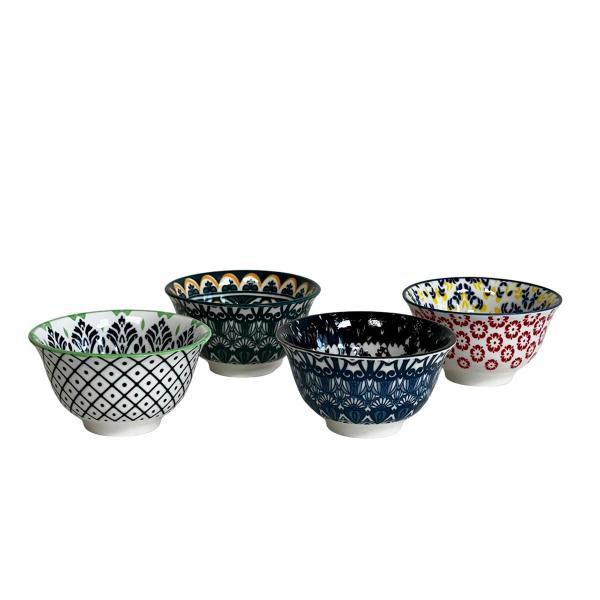 Imagem de Conjunto de Mini Bowls em Cerâmica 4 Peças Estampados