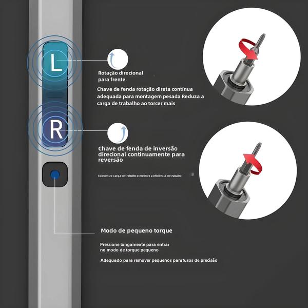 Imagem de Conjunto de Mini Chave de Fenda Elétrica de Precisão 50 em 1 - Para Celulares e Relógios
