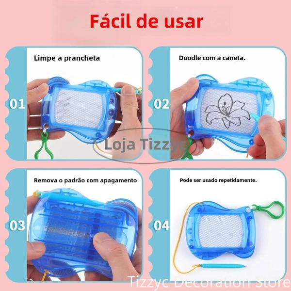 Imagem de Conjunto De Mini Prancheta Infantil, 6/12 Peças, Bloco Apagável Para Doodle Com Clipe De Chaveiro