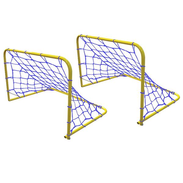 Imagem de Conjunto de Mini Traves/Gols Metálicos Desmontáveis com Rede - KLOPF - Cód. 4008