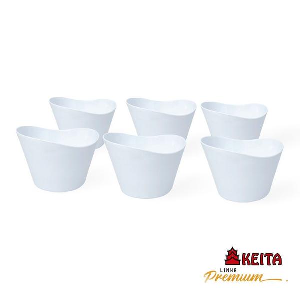 Imagem de Conjunto de Mini Vasilhas Potes Para Alimentos 350ml Branco