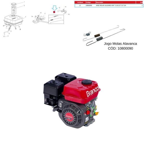 Imagem de Conjunto de Molas Alavanca P/ Motor BFG Potência de 6.5cv 