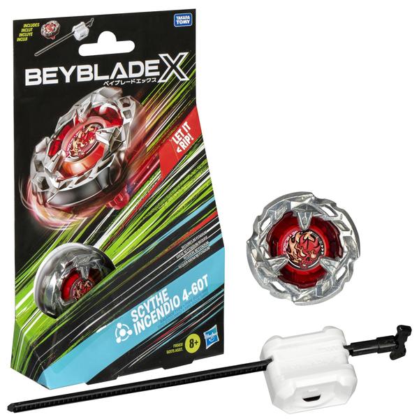 Imagem de Conjunto de pacote inicial Beyblade X Scythe Incendio 4-60T com lançador