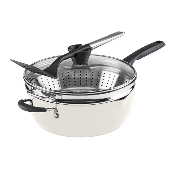 Conjunto de Panela Cuisinart Preferred 4 Peças (4,25 L, Creme) Imagem de Conjunto de Panela Cuisinart Preferred 4 Peças (4,25 L, Creme)