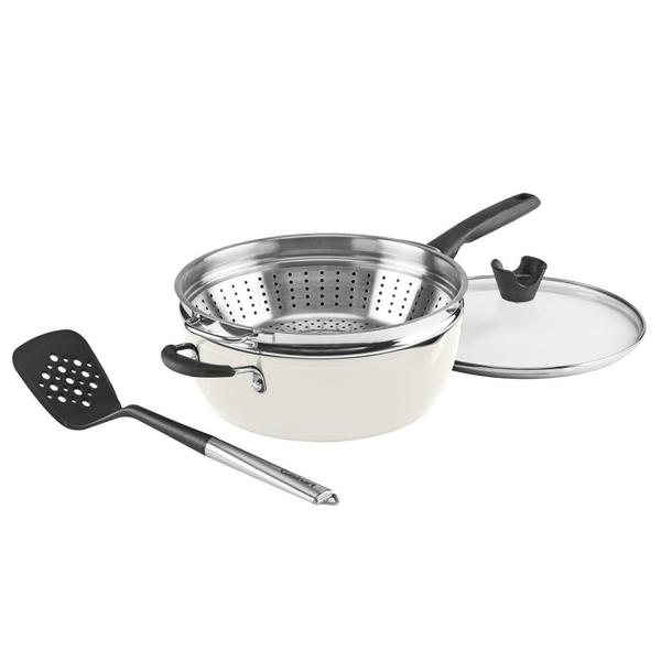Conjunto de Panela Cuisinart Preferred 4 Peças (4,25 L, Creme) Imagem de Conjunto de Panela Cuisinart Preferred 4 Peças (4,25 L, Creme)
