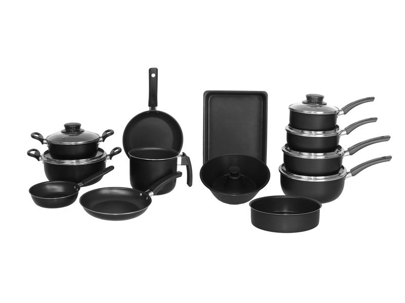 Conjunto de Panela Super 13 Peças Preto Antiaderente - A Dona Chefa Imagem de Conjunto de Panela Super 13 Peças Preto Antiaderente