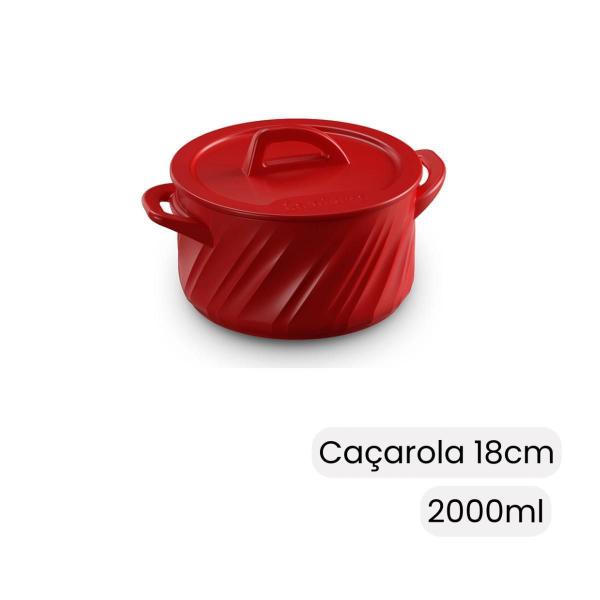 Conjunto De Panelas 100% Ceramica Twist 5 Pçs Vermelho - Ceraflame Imagem de Conjunto De Panelas 100% Ceramica Twist 5 Pçs Vermelho