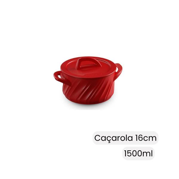 Conjunto De Panelas 100% Ceramica Twist 5 Pçs Vermelho - Ceraflame Imagem de Conjunto De Panelas 100% Ceramica Twist 5 Pçs Vermelho