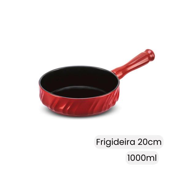 Conjunto De Panelas 100% Ceramica Twist 5 Pçs Vermelho - Ceraflame Imagem de Conjunto De Panelas 100% Ceramica Twist 5 Pçs Vermelho