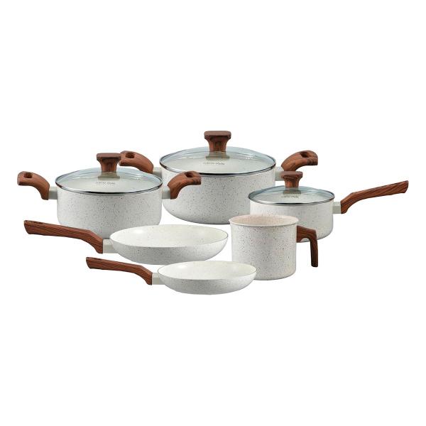 Conjunto de Panelas 6 Peças Pratic Cook Marmol Indução e a Gás - Mimo Conjunto de Panelas 6 Peças Pratic Cook Marmol Indução e a Gás - Mimo