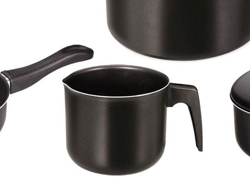 Conjunto de Panelas Alumínio Fortaleza - Black Super 800856 Antiaderente 6 Peças Imagem de Conjunto de Panelas Alumínio Fortaleza - Black Super 800856 Antiaderente 6 Peças