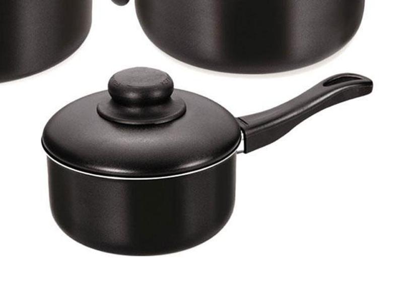 Conjunto de Panelas Alumínio Fortaleza - Black Super 800856 Antiaderente 6 Peças Imagem de Conjunto de Panelas Alumínio Fortaleza - Black Super 800856 Antiaderente 6 Peças