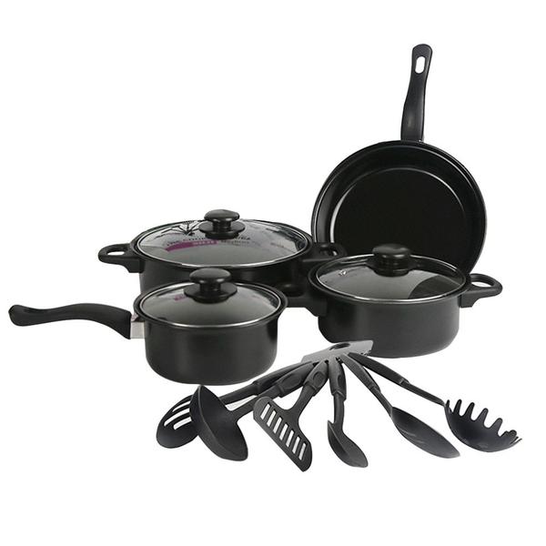 Imagem de Conjunto De Panelas Antiaderentes,  , Fritadeira, Utensílios De Cozinha De Nylon, 13 Pcs