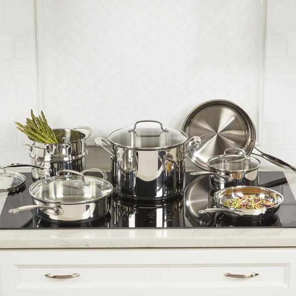 Imagem de Conjunto De Panelas Cuisinart Aço Inox Chef'S Classic 11 Peças 77-11G