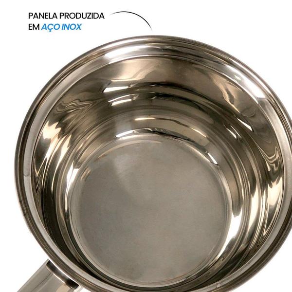 Imagem de Conjunto de Panelas Inox 5 Peças com Tampa de Vidro