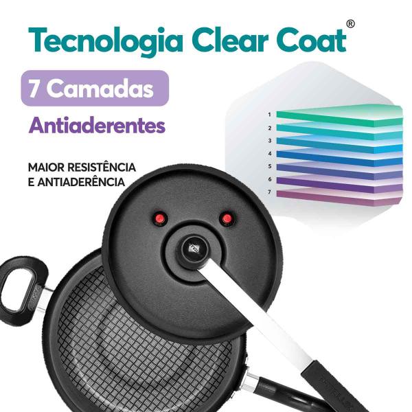 Conjunto De Panelas Quadradas + Panela de Pressão Preto Antiaderente 6 Peças Patolux Imagem de Conjunto De Panelas Quadradas + Panela de Pressão Preto Antiaderente 6 Peças Patolux