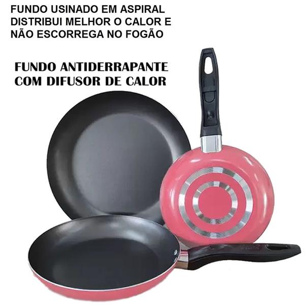 Imagem de Conjunto De Panelas Tampa de Vidro 13 Pçs Teflon Elegan Rose