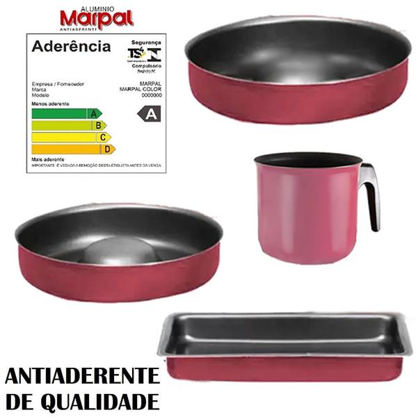 Imagem de Conjunto De Panelas Tampa de Vidro 13 Peças Rose + Amolador