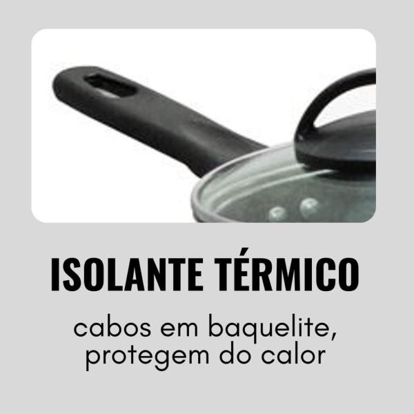 Imagem de Conjunto De Panelas Teflon Elegan Preto 8 Peças Kit Panelas