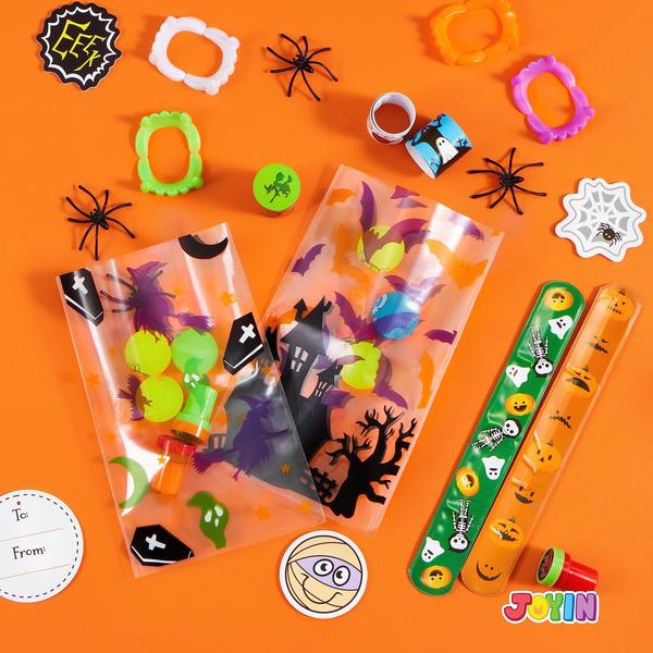 Imagem de Conjunto de papelaria JOYIN Halloween, 168 unidades com 24 bolsas de presentes para crianças