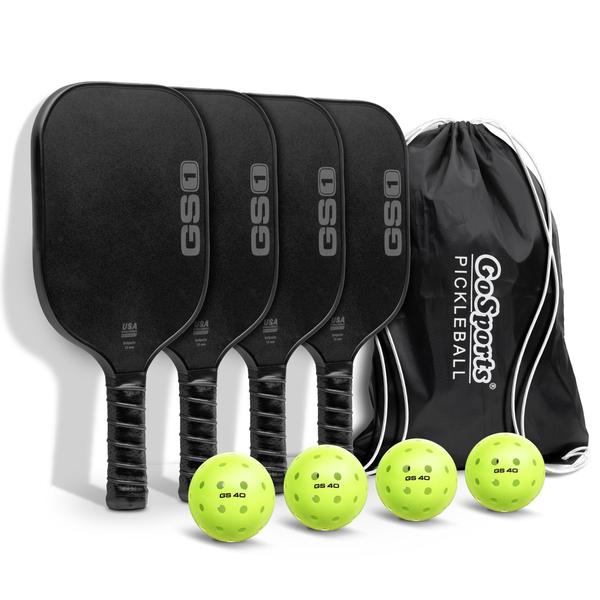 Imagem de Conjunto de pás de pickleball GoSports GS1 com 4 bolas de pickleball x4