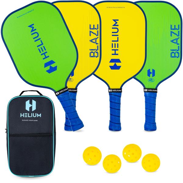 Imagem de Conjunto de pás Pickleball Helium Blaze Graphite Fiberglass x4