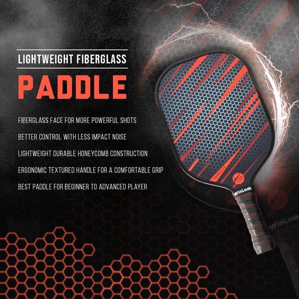 Imagem de Conjunto de pás Pickleball JP WinLook Premium Fiberglass x2