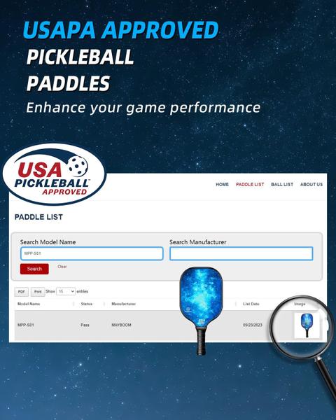 Imagem de Conjunto de pás Pickleball Mayboom Fiberglass, pacote com 2 bolas e bolsa