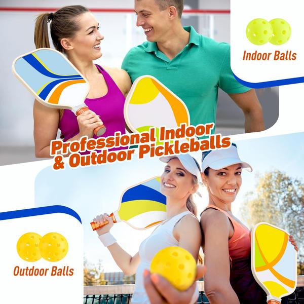 Imagem de Conjunto de pás Pickleball Sprypals Fiberglass Surface 4 pás