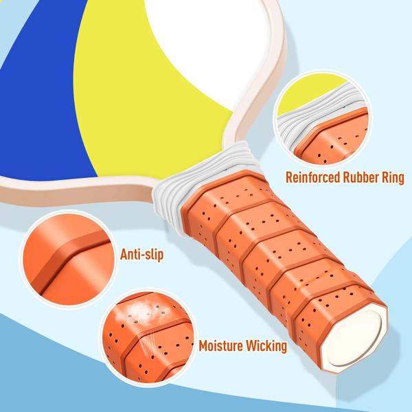 Imagem de Conjunto de pás Pickleball Sprypals Fiberglass Surface 4 pás