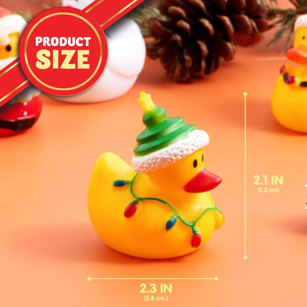 Imagem de Conjunto de pato de borracha JOYIN com tema de Natal, 24 peças para crianças