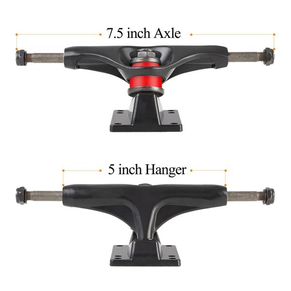 Imagem de Conjunto de peças de skate AXDT com caminhões 5.0, rodas de 60 mm e mais